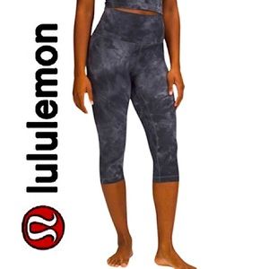 Lululemon. NWT. Align High-Rise Crop 21”leggings. Diamond Dye Graphite Grey.6